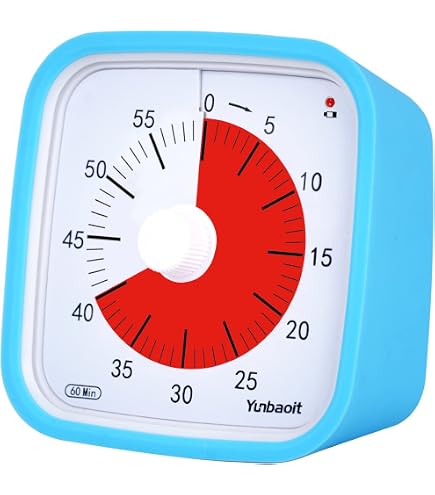 Minuteur Visuel Avec Pause & Chronomètre - Pour Enfants (TDAH) Et Adultes, Gestion Temps Cuisine, Devoirs, Méthode Pomodoro