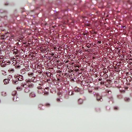 1440Pcs Micro Diamond DIY Nails Rhinestones Point Bottom Crystal Mini Rhinestones Need Glue Nail Art Decoration (Pink)