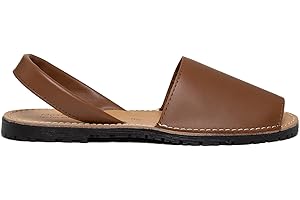 MaxMady Zapatos Menorquina Piel Cuero hecho en España Sandalia