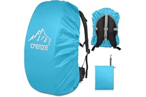 Crenze Backpack Rain Cover, 15-90L Waterproof Rucksack Cover with Reflective for Hiking Camping Traveling Cycling