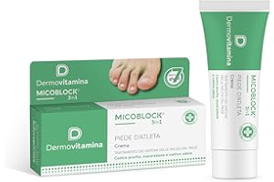 Dermovitamina Micoblock 3in1 Crema Piede d'Atleta - Trattamento dei Sintomi delle Micosi del Piedi - Contro Prurito, Macerazione e Cattivo Odore - Rapida Asciugatura - Senza Acetone - 30 ml