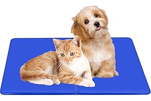 WEASHUME Dog Cooling Mat Self Cooling Gel Pad Dog Cool Mat Pressure Activated Gel Cooling Pads for Dogs and Cats Durable Pet Cool Mat Non-Toxic Gel Cold Bed for Kennel Crate Small 40×50cm