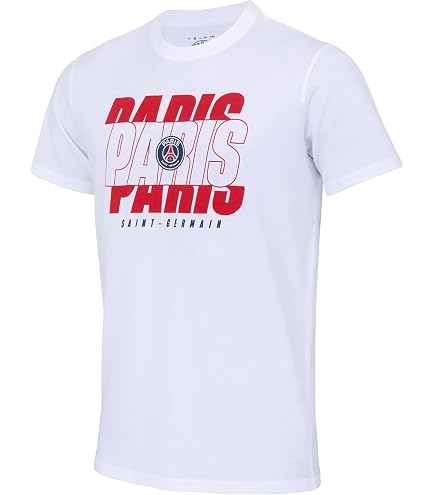 T-shirt PSG Officiel - Femme, 95% Coton 5% élasthane, Collection Paris Saint-Germain, Coupe Adulte