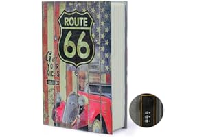 PACOLO Boîte de rangement pour livre de détournement, coffre-fort secret pour dictionnaire avec serrure/clé à combinaison de sécurité, coffre-fort caché pour livre de détournement (66-Combinaison)