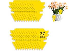 DTXDTECH 37 Pièges à Insectes, Anti Moucherons Interieur, Lutte antiparasitaire sans Insecticide, Stickers Jaunes, piège à Mouches Ultra-Efficace, piège à Mouches des Fruits pour