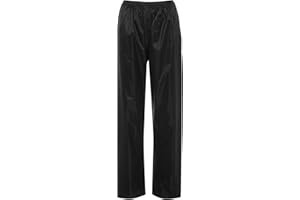MyShoeStore Ladies Waterproof Overtrousers Women Rain Over Trouser Windproof Taped Seams Lightweight Outdoor Shower Proof Rainwear Breathable Pants