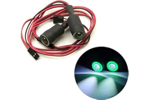 ZuoLan 1 Set 1/10 Echelle RC Crawler Voiture 13mm Vert+Blanc 2 LEDs Angel Eyes LED Headlight / Taillight