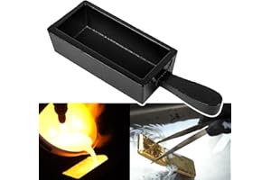 CTcar Stampo in ghisa per lingotti d'oro da 100 once, pane, ghisa, ideale per fusione individuale, colata, finitura oro, argento, rame, alluminio, ottone, metalli preziosi