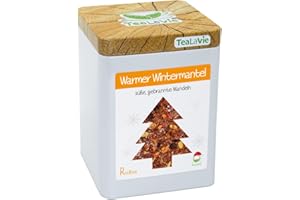 ‎TEALAVIE TEALAVIE - Wintertee - Warmer Wintermantel | süße gebrannte Mandeln | 100g Dose loser Rooibos Tee