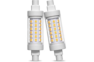 Lamptobe 10W Lampadine LED R7s 78mm Bianco Naturale 4000K Dimmerabile, J78 LED Lineare Equivalente Lampadina Alogena R7s Proiettore a Doppia Estremità Nessun Sfarfallio, AC 220V-240V(2-Pezzi)