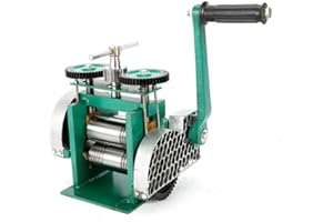 FUTCHOY Walzwerkmaschine 60 mm Manuelle Schmuck Presse Tablettierung Werkzeugmaschine Schmuckwerkzeuge & Ausrüstungen Schmuck Rollen Kunsthandwerker für Schmuckdesign & Repair Grün