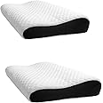 araami - Your Comfort Partner-Memory-Foam-Pillow-Orthopedic-Pillow-for-Neck-Pain-Cervical-Contour-Orthopedic-Pillow-for-Neck-Pain-Orthopedic-Contour-Pillow-Support-Black-Pillow (Pack of 2)