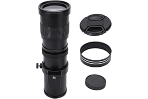 VBESTLIFE Téléobjectif Haute Performance avec Zoom Manuel 420 mm / 800 mm F / 8,3-16 pour Canon, pour Sony, Minolta, pour Nikon, pour Pentax, pour Olympus et Autres appareils Photo Reflex numériques.