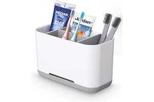 FAOKZE Uchwyt na szczoteczki do zębów do łazienki z antypoślizgowym dnem