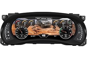 HIZPO 12,3-Zoll LCD Digital Dash Instrumente Cluster Tacho für Jeep Wrangler JK 2011-2018, Tachometer Messgerät