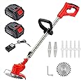 BHAVYATA™ Electric Wireless Rechargeable Edge Cutter 48V Cutting Width 2-in-1 Mower & Trimmer Adjustable Height 3 Blade Types Lightweight & Portable Lawns & Gardens for Home Garden, Lawn, Yard