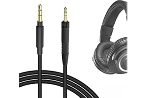 Geekria QuickFit Audio Kabel Kompatibel mit Audio-Technica ATH-M70x ATH-M60x ATH-M50x ATH-M40x M50xrd M50xwh Kopfhörer, 2.5mm AUX Ersatz-Stereokabel für Kopfhörer (1.2m)
