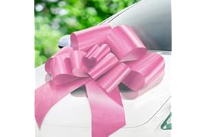 Jonami Lazo Regalo Grande para Coche. Lazo Gigante Rosa para 18 Cumpleaños o Coche. XXL Rosa - ø 76 cm