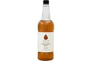 Simply Cinnamon Bun Syrup, Vegan, Nut Free & Halal Certified Flavoured Syrup for Coffee, Cocktails & Baking (1 Litre)