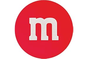 iscream M&M's Mini-Kissen aus Plüsch-Fleece, bestickt, 26,7 cm, Rot