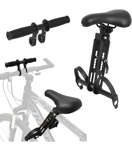 NATRUTH Siège Enfant Avant – Guidon Intégré – Pour 2 à 5 Ans (jusqu’à 21,8 Kg) – Compatible VTT, Route, Ville