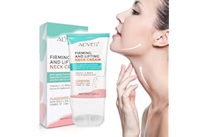 VINIMAY Crema reafirmante de cuello con masaje de rodillos 2 en 1, crema hidratante antienvejecimiento para cuello y escote, antiarrugas de la120 ml