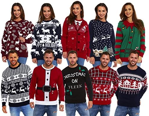 Lekeez® Christmas Jumpers Xmas 2017 Novelty Sweater for Mens Womens Ladies Unisex