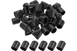 PATIKIL 16 mm gummi ändlock, 50 stycken vinyl flexibla gummipluggar
