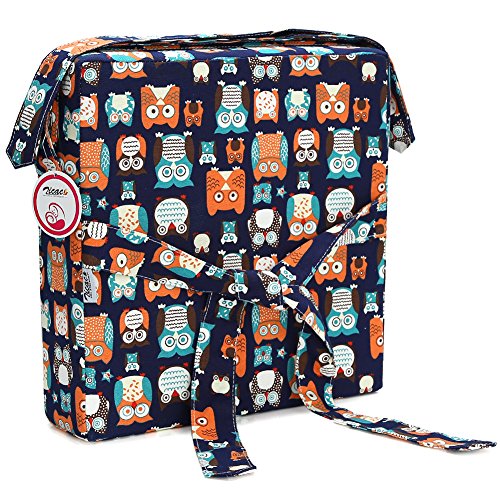 Coussin de Siège Réhausseur Chaise Enfant en Lin Mousse Portable Confortable Anti Glisse pour Bébé Repas