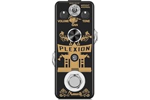 Amuzik Plexion Distortion Pedal for Guitar & Bass with Bright and Normal Mode True Bypass