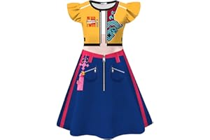 Forlcool Girls Demon Hunters Ruffle Sleeves Dance Wear Princess Dress