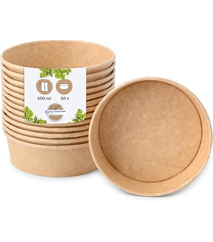 Lot De 150 Bols Jetables 500 Ml - En Fibre De Canne à Sucre - Résistants Micro-ondes Et Congélation - Pour Fête, Pique-nique, Maison