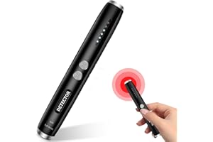 TANGMI Detector Cámara Oculta, Detectar Dispositivos Ocultos Detector de Micrófono Oculto, 5 Niveles de Sensibilidad Anti Spy Detector de RF, Detecta Dispositivos de Escucha para Oficina, Hoteles,Baño