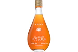 Baron Otard VSOP Cognac, 40 Vol.-%, 70 cl / 700 ml, Doppelt destillierter Premium-Cognac, gereift in Eichenfässern, mit floralen Noten und einem Hauch von Birne, Tabak sowie Madagaskar-Vanille