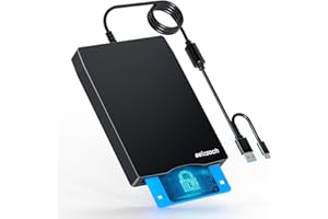 aelrsoch Unidad de disquete externa, unidad de disquete USB, unidad de disquete USB, unidad de disquete externa 3.5, unidad de disquete de 1,44 MB/2 HD, para Win7/8/10/11, etc