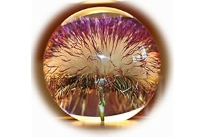 LAUSCHAER GLASKUNST-BRIEFBESCHWERER Paperweight Open Thistle