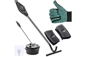 TOTONY Deckelheber Dutch Oven, 42CM Dutch Oven Deckelheber, Dutch Oven Haken, Feuertopf Deckelheber Griffhaken, Dutch Oven Zubehör Set für BBQ, Grill,Camping