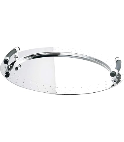 Vassoio Rotondo Alessi Extra Ordinary Texture Ø35cm - Acciaio Inox 18/10 Design Minimal - Foto 7