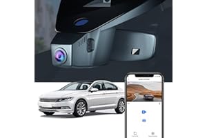Fitcamx Dashcam Kompatybilny z VW Passat (B8) 2016-2023 (HD2-6113), Kamera samochodowa 4K WiFi 2160P UHD Video, OEM Akcesoria Volkswagen, Czujnik G, Nagrywanie pętli, WDR, Plug Play, Karta 64-GB