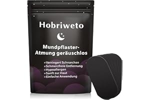 HOBRIWETO Mundpflaster gegen Schnarchen - Mouth Tape für Sleeping, Effektives Mittel für ruhigen Schlaf, Anti-Schnarch-Atmungsband, hypoallergenes Schnarchstopper-Pflaster für verbesserte Atmung