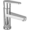 Hindware F440009CP Cora Single Lever Hot and Cold Basin Mixer Without Popup Waste, Brass with Chrome