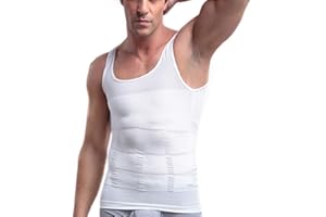 WANNGE Mens Slimming Body Shaper Vest Shirt, Compression Muscle Tank