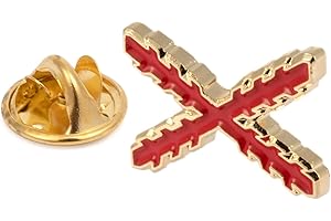 Gemelolandia | | Pin de Traje Aspa de Borgoña Cruz de San Andres | Pines Originales Para Regalar | Para Camisas, Chaquetas, Jerséis o para tu Mochila | Detalles Divertidos