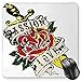 Produktbild BGLKCS Rose Mauspads,Vintage Flower and Dagger in Tattoo Art Style Gothic Passion and Love Theme,Standard Size Rectangle Non-Slip Rubber Mousepad,Scarlet Yellow Green