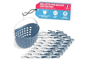 culiclean Mollette morbide con cestello (40 pezzi con cestello/blu-bianco, cesto blu)