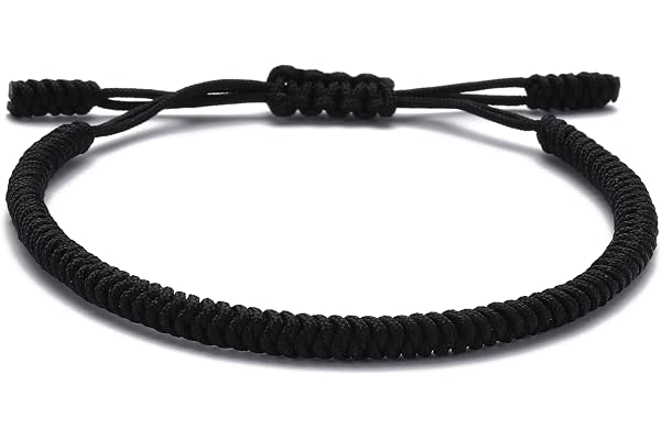 LUCKY BUDDHIST Bracelet porte-bonheur pour adolescents, hommes et femmes – Bracelets d'amitié tressés – Fait à la main avec amour – Style Tibet – Bracelet Nylon réglable
