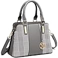 Miss Lulu Handbag Women Retro Stripes Crossbody Bags Elegant Stitching Shoulder Bag Faux Leather