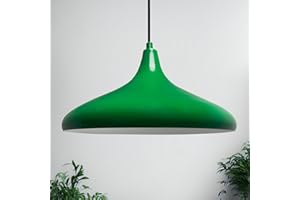 ‎BAMYUM bamyum Champion Hängelampe Grün Metall Ø35 cm, Pendelleuchte Grün, Lampenschirm Hängelampe Esstisch Wohnzimmer Hängelampe Industrial Vintage, Pendelleuchte Esstisch, Küchenlampe Hängend, Hängeleuchte