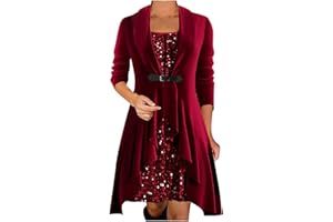 ZEIAYUAS Sequin Velvet Party Dress for Women UK Elegant Sparkling Glitter Club Evening Dresses Ladies Formal Cocktail Dress Squaer Neck Pleated Midi Dress Wedding Guest Gown