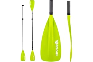Abahub Pagaia SUP Kayak Carbonio 2 in 1 Pagaia Remi Regolabile Paddle Timone Leggero per Stand up Paddleboard, Albero in Carbonio Nero/Blu/Verde/Grigio/Arancione/Rossa in Plastica Nylon Lama